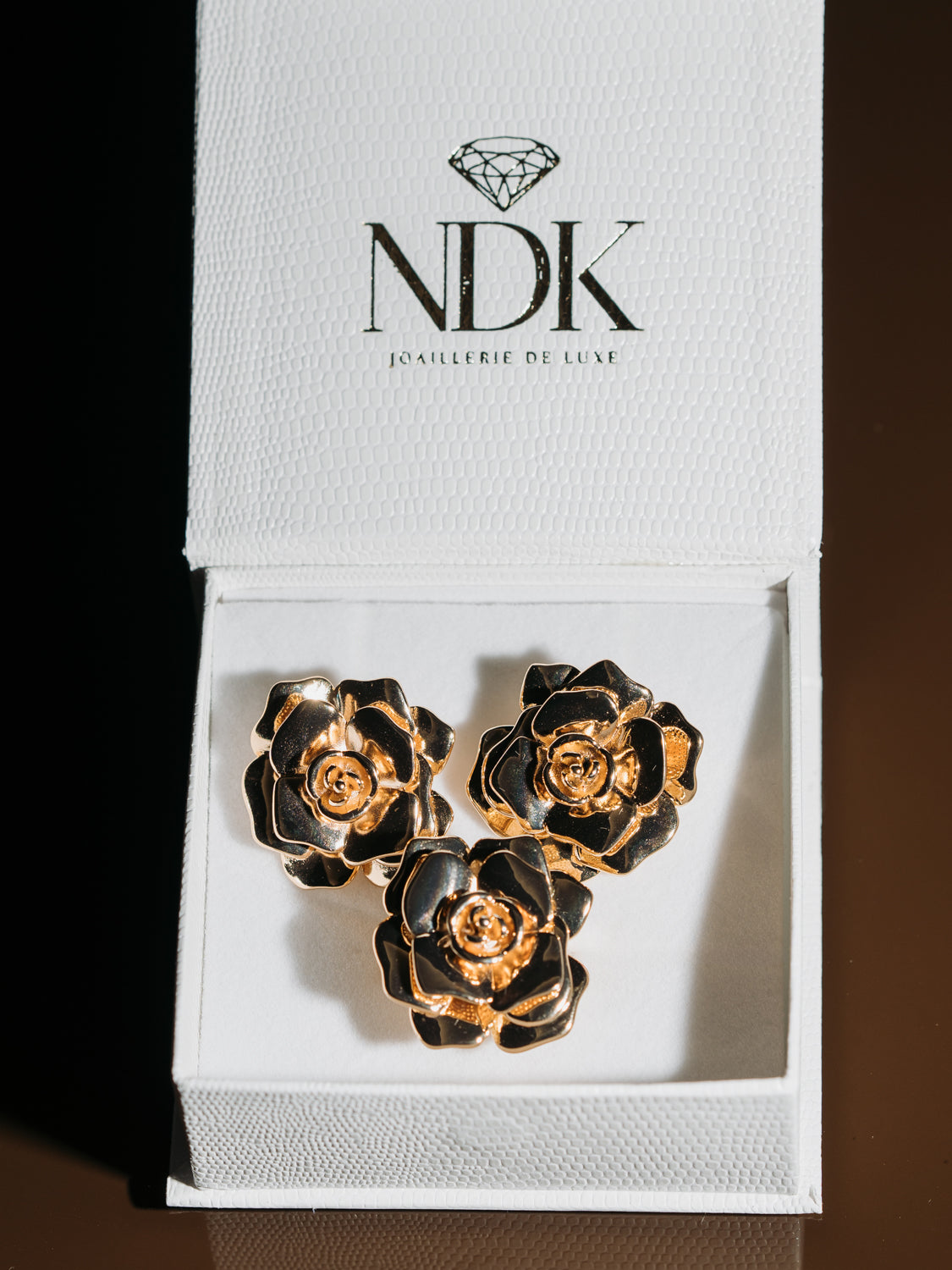 Brincos Camélia d'Or