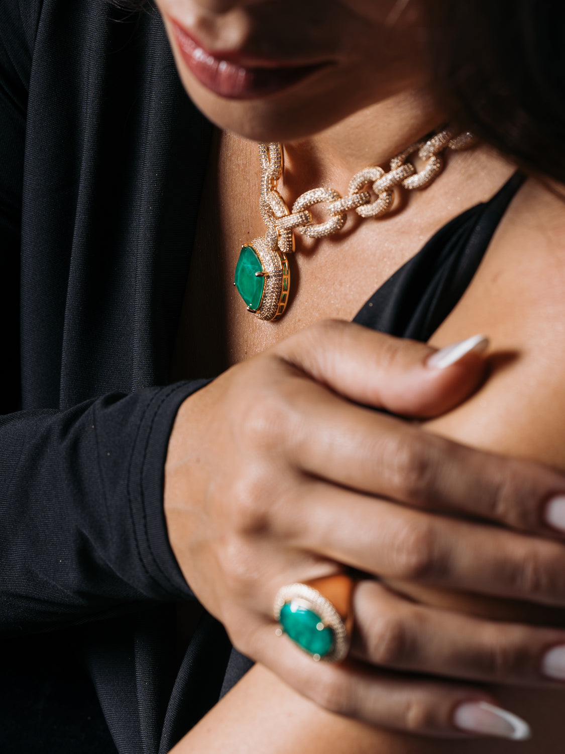 Anel Divine Émeraude