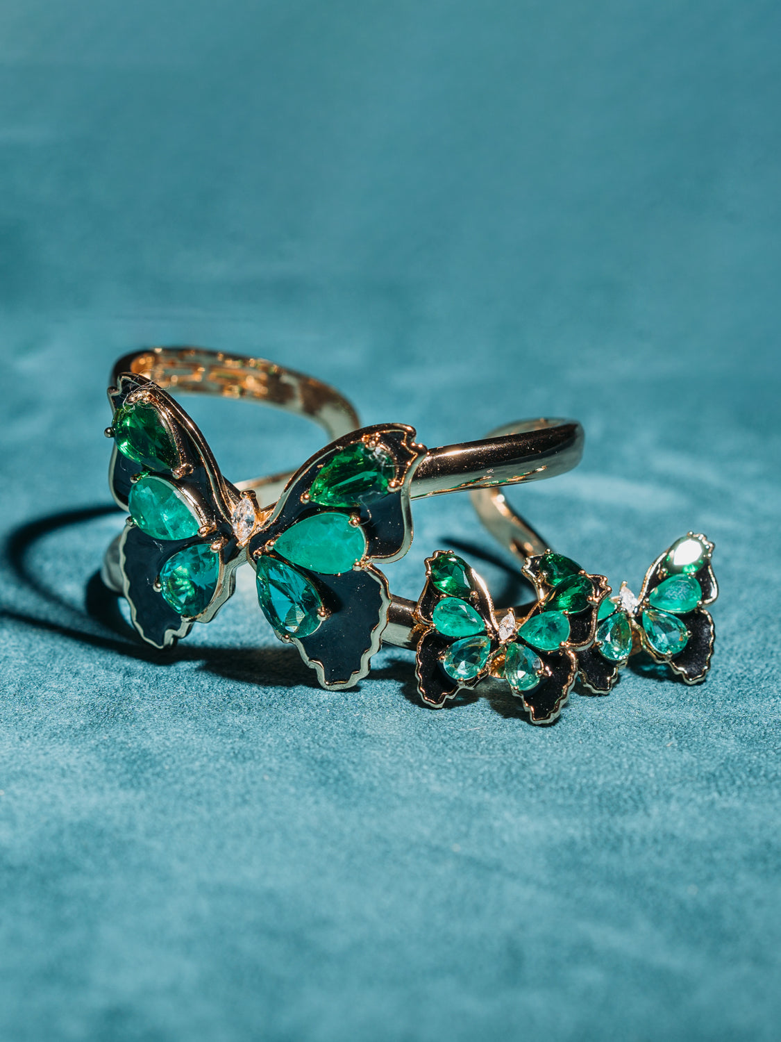 Brincos Papillon Émeraude