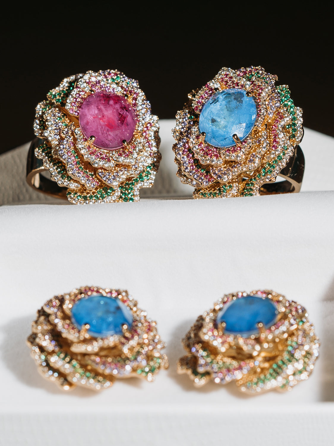 Anel "Rose Céleste"